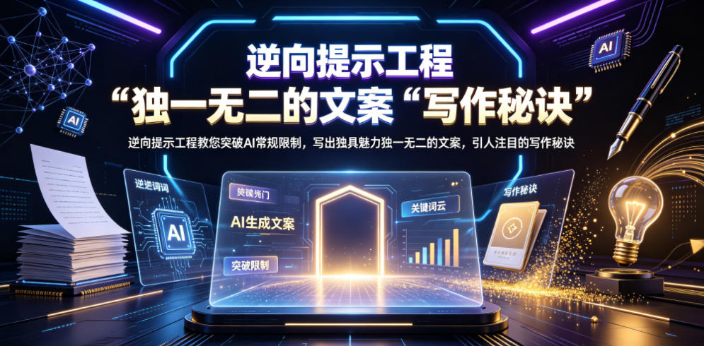 逆向提示工程教您突破AI常规限制,写出独具魅力独一无二的文案,引人注目的写作秘诀【原创双语字幕】-云阁资源网