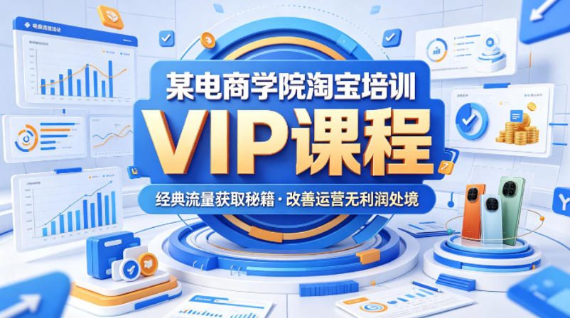 某电商学院淘宝培训VIP课程,各种经典有用的流量获取秘籍,改善运营产品没利润的处境(2026年6月)-云阁资源网