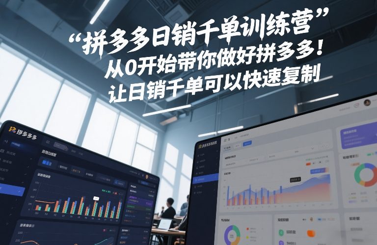 拼多多日销千单训练营,从0开始带你做好拼多多,让日销千单可以快速复制(更新26年2月)-云阁资源网