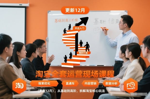 淘宝全套运营现场课程(更新12月),从基础到高阶,拆解淘宝核心玩法-云阁资源网