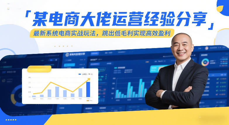 某电商大佬运营经验分享,最新系统电商实战玩法,跳出低毛利实现高效盈利(更新)-云阁资源网