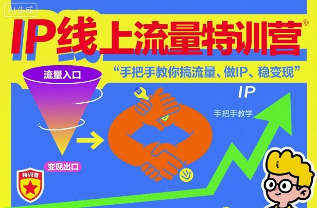 IP线上流量特训营,手把手教你搞流量、做IP、稳变现-云阁资源网
